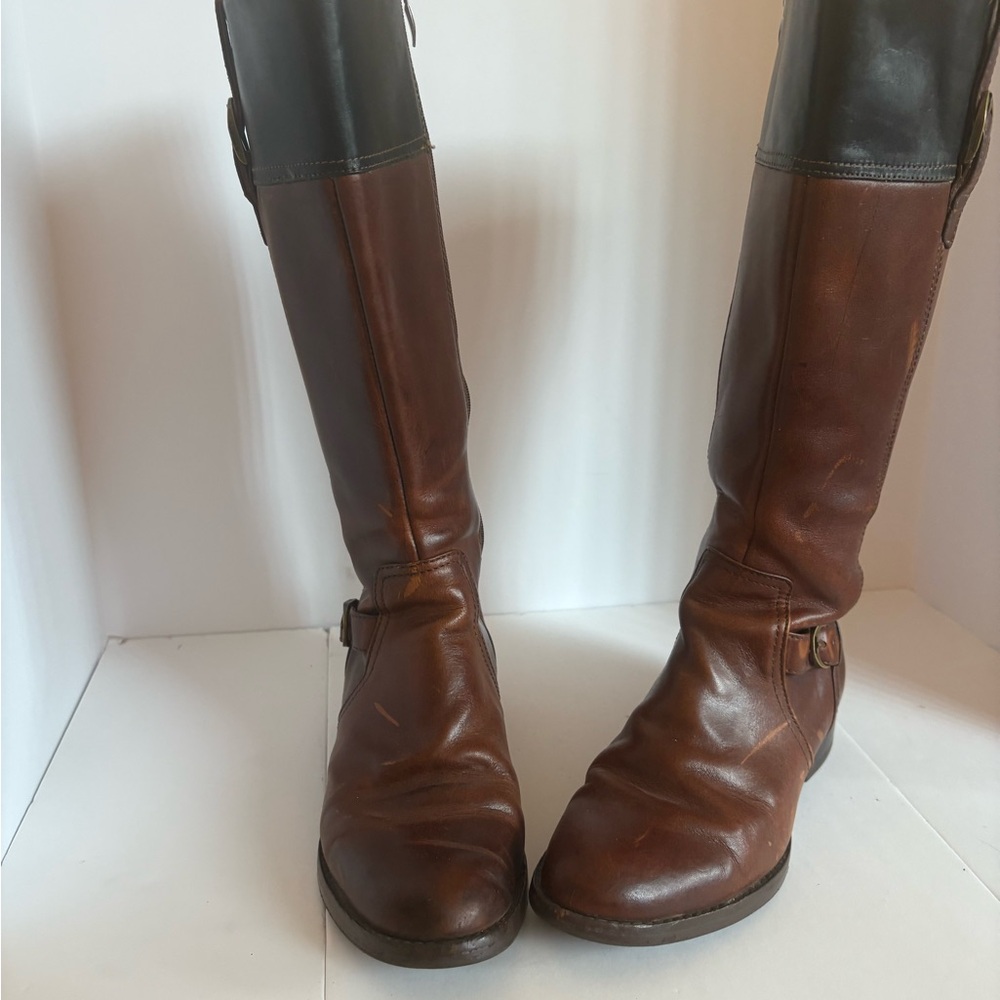 Ariat Women's Tall Brown Leather Side Zip-Up Equestrian Boots. Size 7.5 - Picture 3 of 9